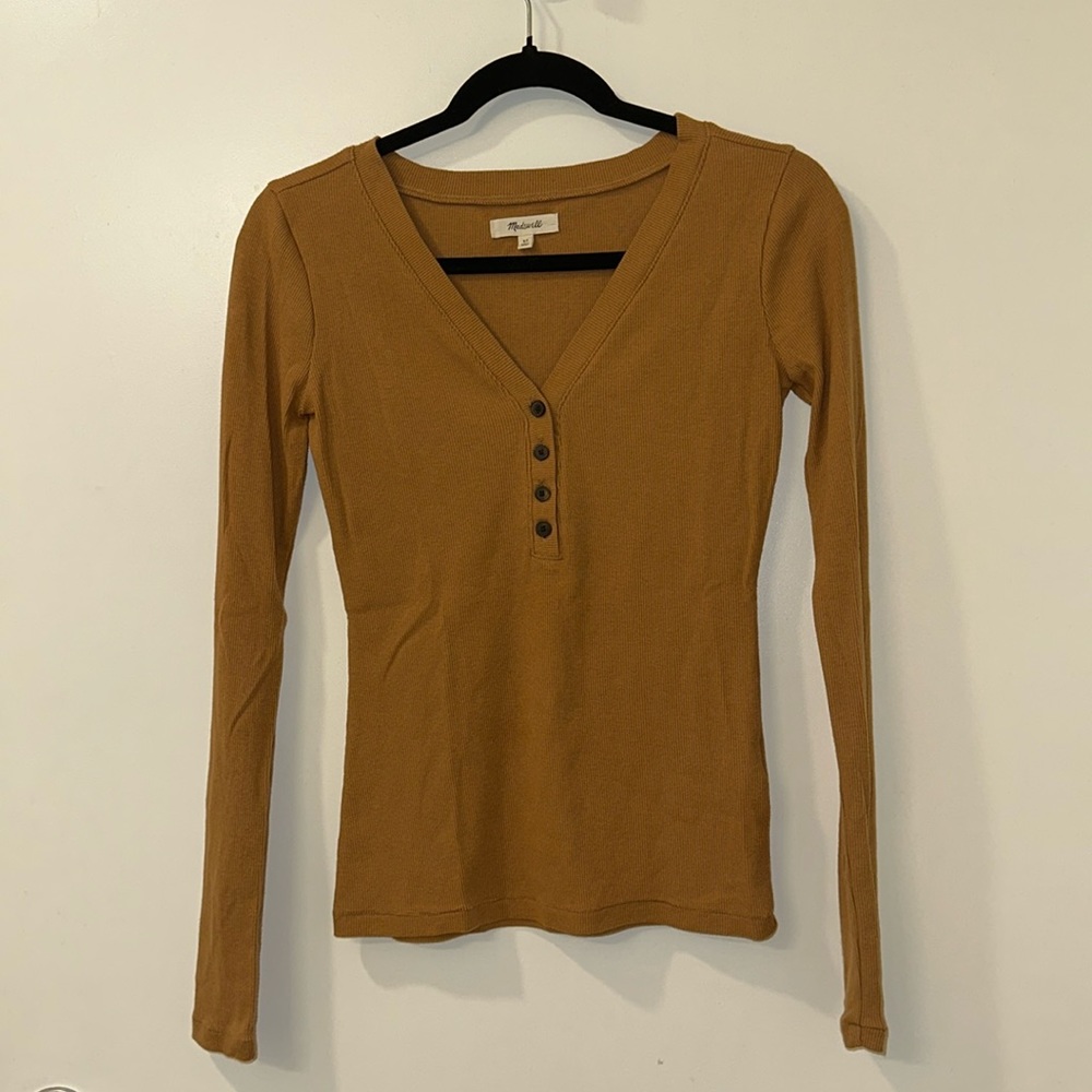 Madewell - Fine Ribbed Henley Tee